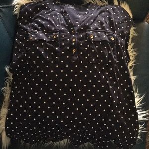 A Talbots polka dot sleeveless shirt